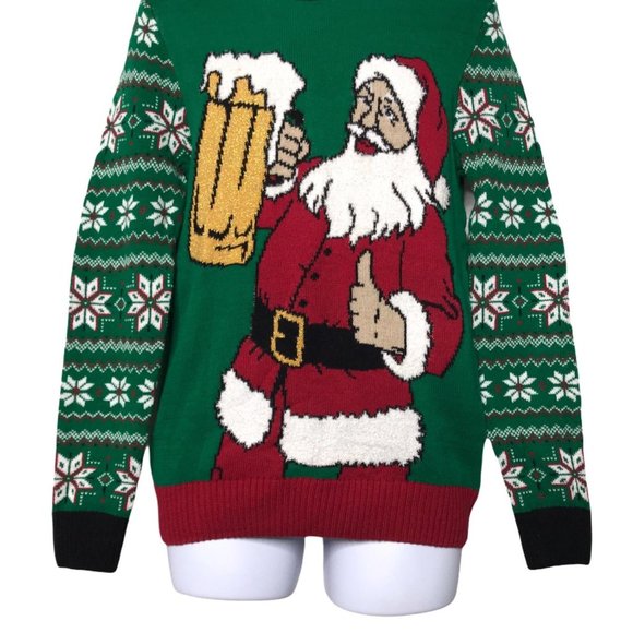 NWT Ugly Christmas Sweater Santa Beer Mug S - Picture 3 of 8